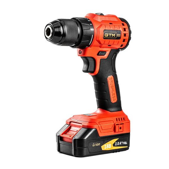 Шурупокрут акумуляторний GTM DS18/50BL (50 Нм, 1.5-13 мм, BL, 18 В) | Зображення 1