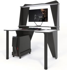 Стол геймерский ZEUS IVAR-2 альпийскийчерный