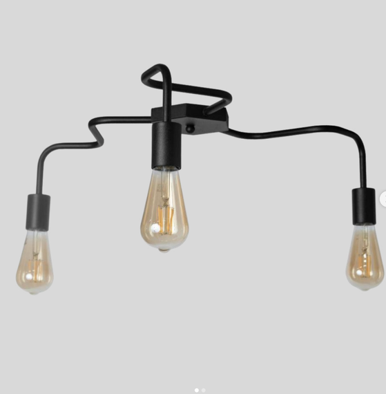 Люстра лофт MSK Electric Laminari стельова на три лампи NL 17503-3 BK | Зображення 1