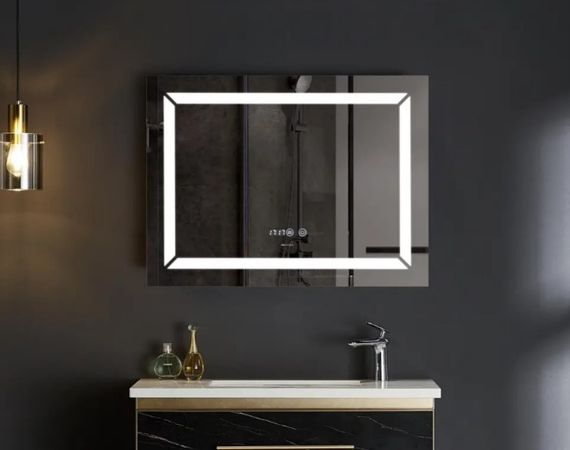 Дзеркало Mixxus Light MR01-80x60 (годинник, LED-підсвічування, антизапотівання) (MI5998) | Зображення 2