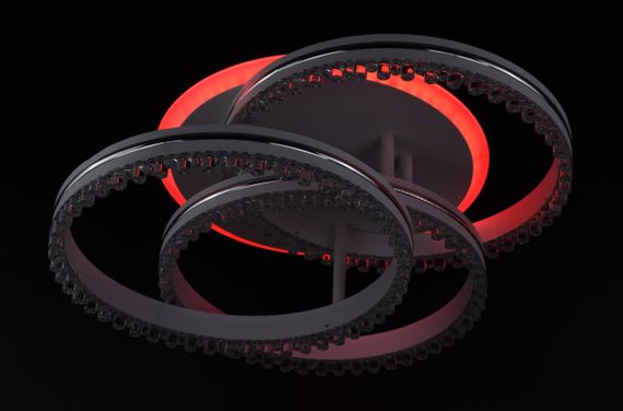 Люстра світлодіодна стельова LED світильник для квартири на стелю лед 26324 Білий 16х43х43 см. | Зображення 6