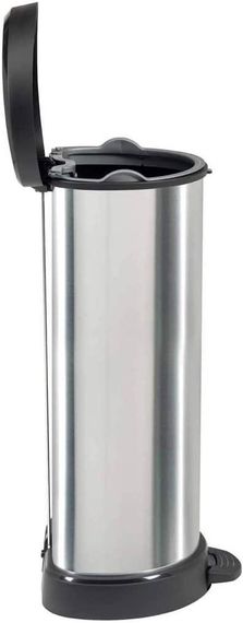 Контейнер для мусора с педалью Curver (Курвер) Deco bin 40 л (02150) Серебристый | Зображення 6