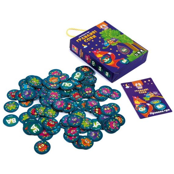 Дитяча настільна гра "Грайливі сови, бачу слово!" VT8033-08, 99 фішок | Зображення 3