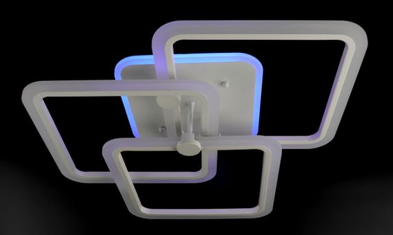 Люстра світлодіодна стельова LED світильник для квартири на стелю лед з пультом 25763 Білий 14х55х55 см. | Зображення 6