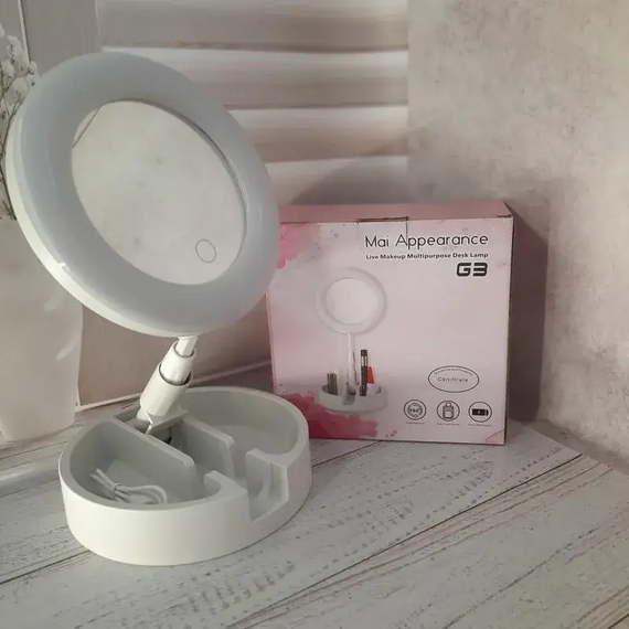 Дзеркало з LED-підсвіткою й органайзером кругле G3 | Зображення 1