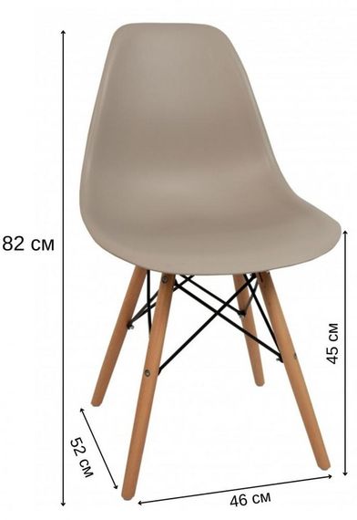 Крісло для кухні на ніжках Bonro В-173 FULL KD коричневе | Зображення 5