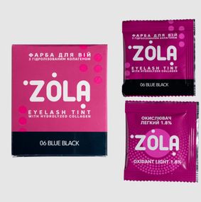 Краска для бровей с коллагеном ZOLA Eyebrow Tint With Collagen - 06 Blue Black (5 ml)