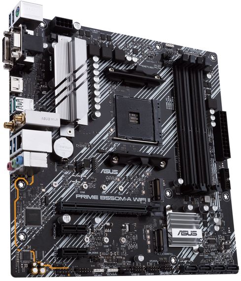 Материнcька плата ASUS PRIME B550M-A WIFI II sAM4 B550 4xDDR4 M.2 HDMI DP D-Sub Wi-Fi BT mATX 90MB19X0-M0EAY0 | Зображення 2