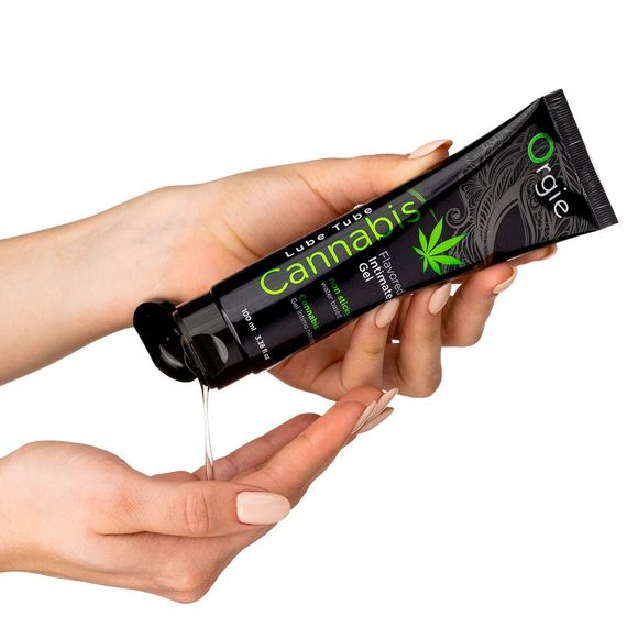 Лубрикант на водной основе Orgie Lube Tube Cannabis, 100 мл, съедобный, с маслом семян конопли | Зображення 1