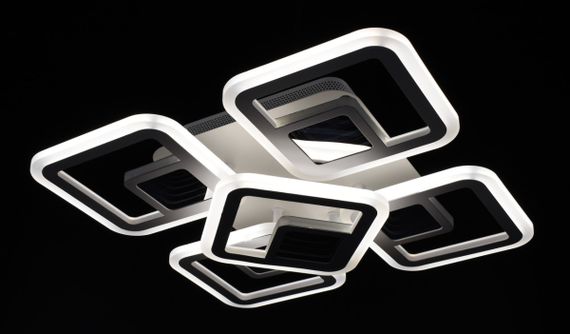 Люстра світлодіодна стельова LED світильник для квартири на стелю лед з пультом 26023 Білий 10х40х40 см. | Зображення 3