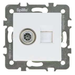 Розетка белая RB-1TV+1TF