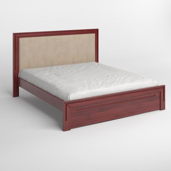 Двоспальне дерев&#039;яне ліжко Mebigrand Торонто Т4 Махонь/Аляска 23 (бежевий) 160х190 см (MBG-8848) | Зображення 1