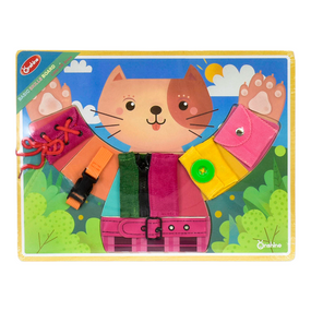 Бізіборд дитячий розвиваючий Кошеня 7 вправ