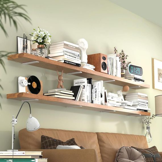 Кронштейн для полиці комплект 4 шт, настінні металеві тримачі кутові, кріплення опора для поличок 15 см білі, до 75 кг | Зображення 6