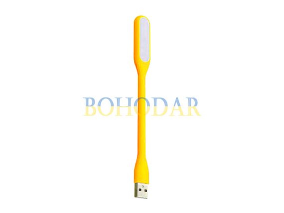 Лампа гнучка USB TRIZAND 13175 жовтий (золотий) колір LED 5V 1.2W ліхтарик підсвітка нічник для ноутбука повербанку і т.п. | Зображення 1