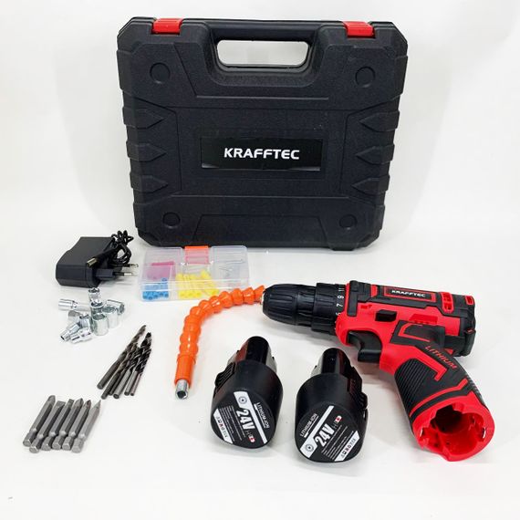 Дриль-шуруповерт для складання меблів KRAFFTEC 24V, Професійні шуруповерти акумуляторні XD-57 | Зображення 5