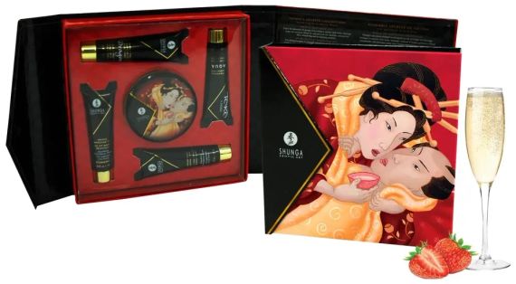 Набір для масажу Geisha (полуничне ігристе вино) sexstyle | Зображення 4