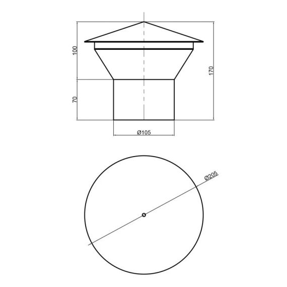 Грибок вентиляционный PPR TA Sewage 110 | Зображення 1
