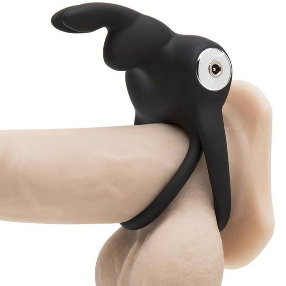 Подвійне ерекційне кільце з вібрацією Happy Rabbit Stimulating Rechargeable Rabbit Cock Ring | Зображення 4