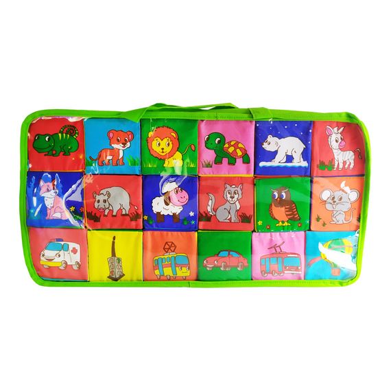 Набор мягконабивных кубиков 3 в 1 MC 090601-16, 18 шт | Зображення 1