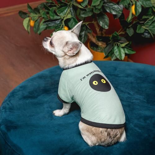 Футболка Pet Fashion Oscar для собак хлопок трикотаж рибана голубая S | Зображення 3
