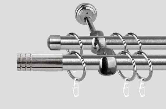 Карниз для штор металлический, двухрядный 19 мм , Модуло 300 см.