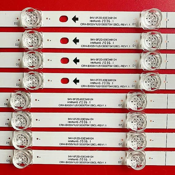 LED підсвітка TV 55" CRH-BX55V1U513030T04128CL-REV1.1 H55B7100 HD550V1U51 H55B7100UK 8шт. | Зображення 2