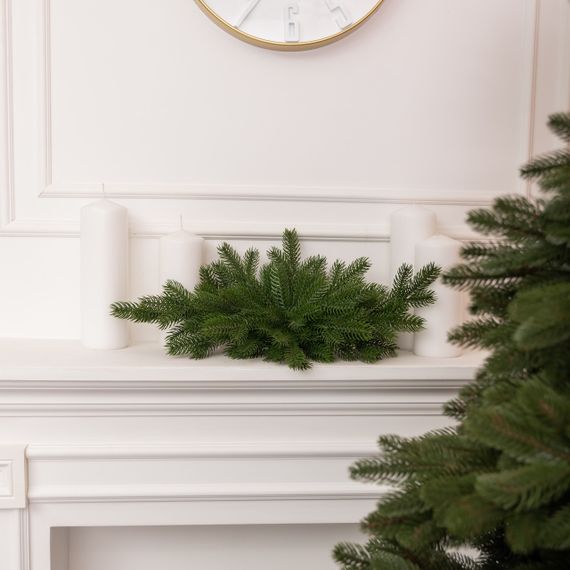 Новорічна хвойна гірлянда лита зелена Північна зірка 60*35 см TD-NSTGR1