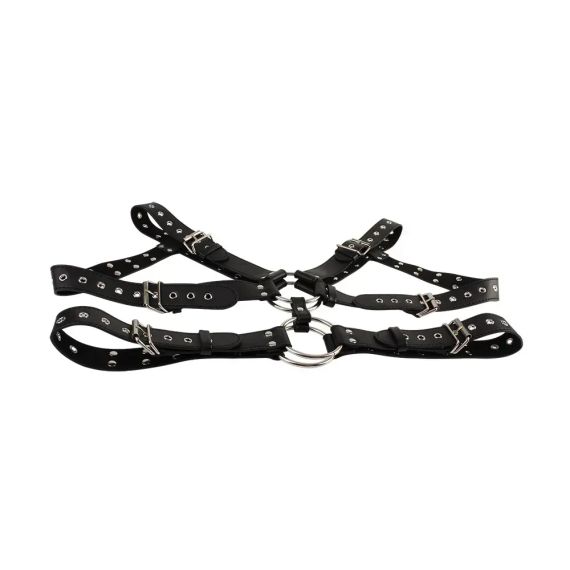 Портупея-бондаж Chisa BEHAVE! Luxury Fetish з декоративними заклепками, чорна sexstyle | Зображення 3