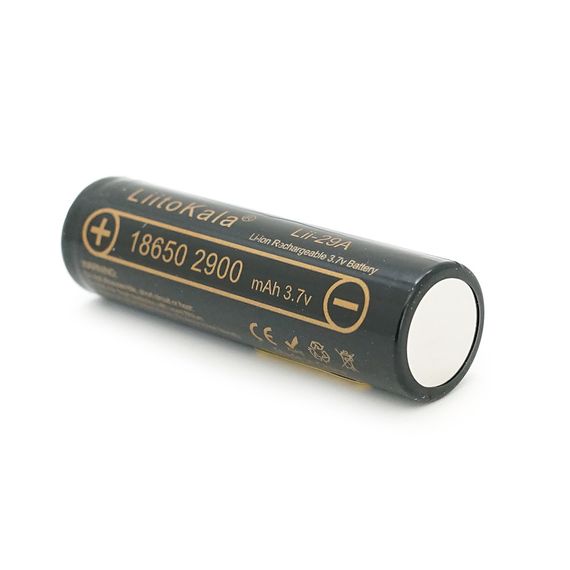 Акумулятор 18650 Li-Ion LiitoKala Lii-29A, 2900mah (2850-2950mah), 3.7V (2.75-4.2V), Black, PVC BOX Q2,  цiна за 1 шт | Зображення 1
