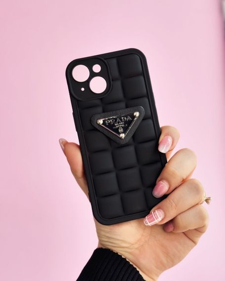 Силіконовий чохол з логотипом PRADA для iPhone 14 Pro колір Чорний | Зображення 1