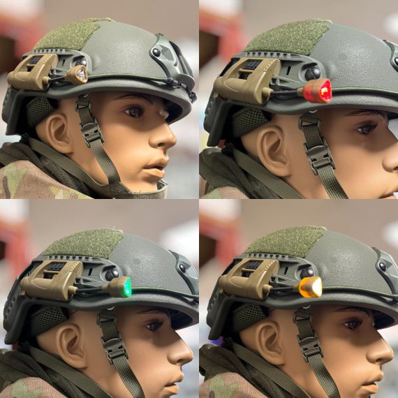 Тактичний ліхтар на шолом Spina LT-09 MPLS Charge, колір Койот, режими: Білий, Червоний, Зелений ІЧ, з батарейкою | Зображення 9