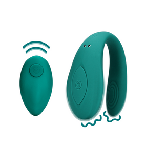 Вібратор для пар з пультом керування колір: смарагдовий Loveline (Нідерланди) Sex Aura