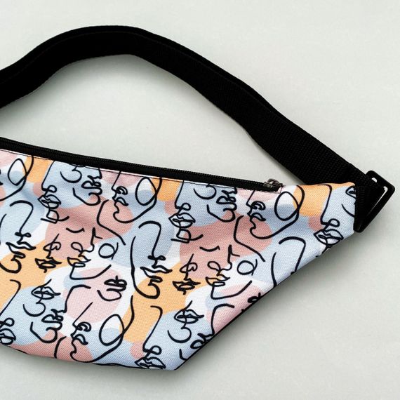 Сумка поясна бананка 4Profi з принтом  Girls white з одним відділенням 18231 | Зображення 1