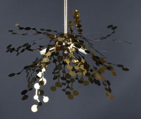 Люстра підвісна на 3 лампочки 27343 Золото 50-200х50х50 см.