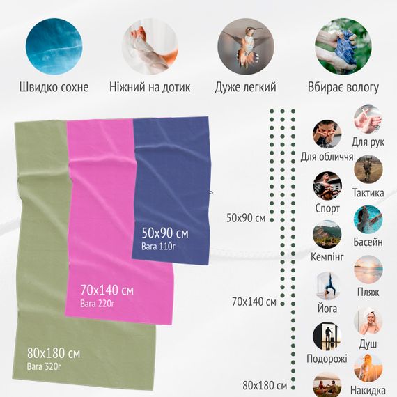 Спортивное полотенце Love You 70х140 из микрофибры Оранжевое | Зображення 2