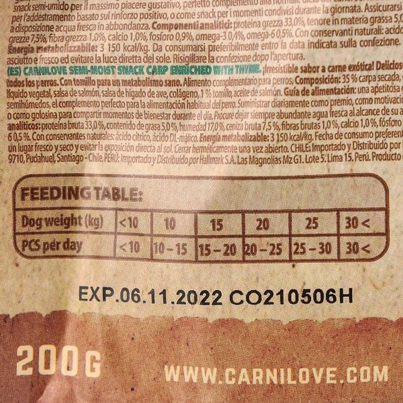 Carnilove Dog Soft Snack ласощі для собак з коропом і чебрецем, 200 гр | Зображення 3