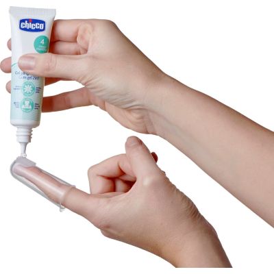 Детская зубная паста Chicco Набор: гель для десен 2в1+ зубная щетка-массажер (11262.00) | Зображення 4