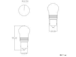 Світлодіодна автолампа 1156(P21W)-S25-BA15s, 9W White (360Lm) (CREE LED XML T6) одноконтактна | Зображення 1