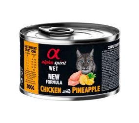 Корм Alpha Spirit Chicken with Paineapple for Adult Cats влажный с курицей для взрослых котов 200 гр
