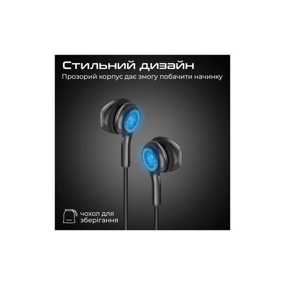 Навушники Promate LumiBuds-C Black (lumibuds-c.black) | Зображення 3