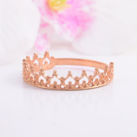 Женское кольцо корона из красного золота 14.5 | Зображення 2