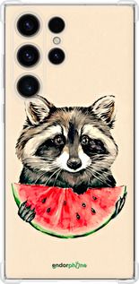 Чохол на Samsung Galaxy S24 Ultra Єнотик з кавуном "4605sp-3389-2448"