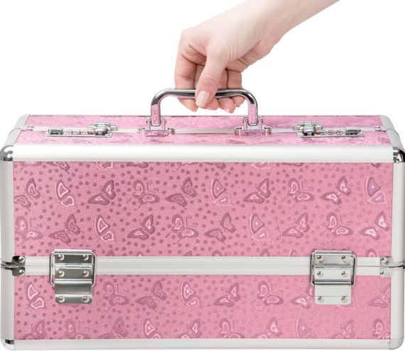 Великий кейс для зберігання секс-іграшок BMS Factory Large Lokable Vibrator Case Pink, кодовий замок Sex Aura | Зображення 3