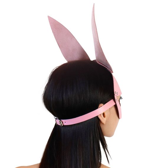 Кожаная маска Зайки Art of Sex Bunny mask One Size Розовая | Зображення 4