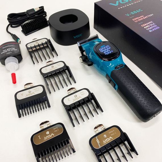 Машинка для стрижки акумуляторна VGR V-886C BLUE | Зображення 6