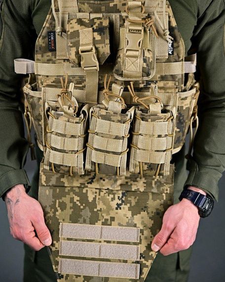 Якісна плитоноска 4 скидання з наплечником Attack піксель ПП7564 | Зображення 3