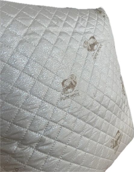 Подушка стеганая из натуральной овчины Leri Max Pure Wool 21507 50х50 см бежевая | Зображення 2