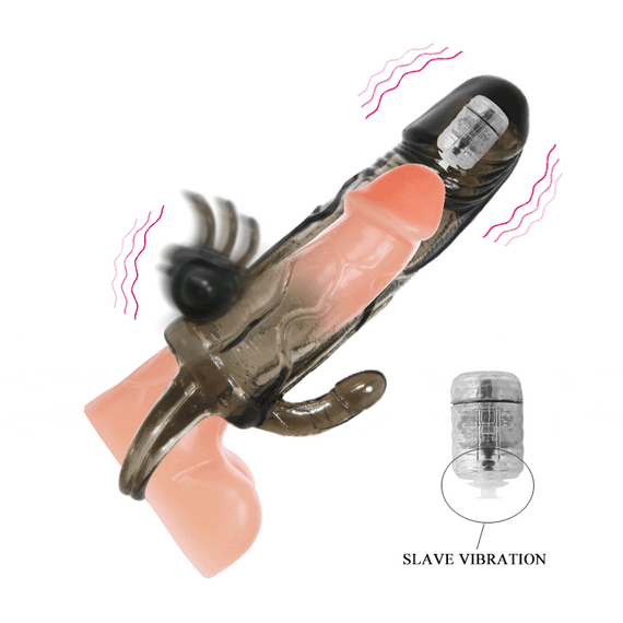 Насадка на член - Brave Man Vibrating Penis Sleeve Black | Зображення 6