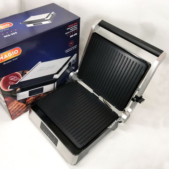 Гриль-барбекю MAGIO MG-355, Гриль для шаурмы для дома, Гриль двухсторонний контактный | Зображення 4